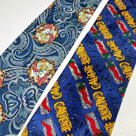 2 Tabasco Ties 100% silk - Picture 2 of 4